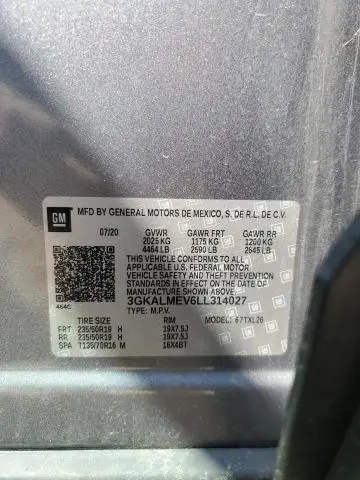 2020 GMC TERRAIN SLE  