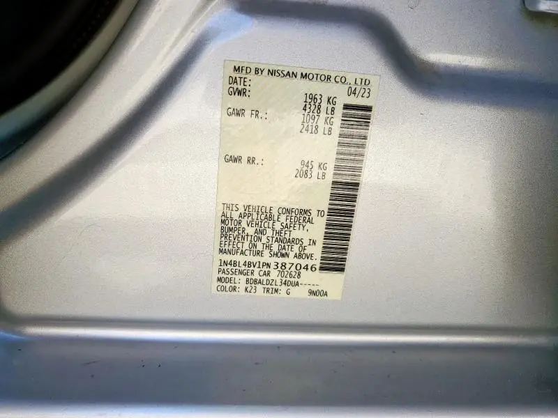 2023 NISSAN ALTIMA S  