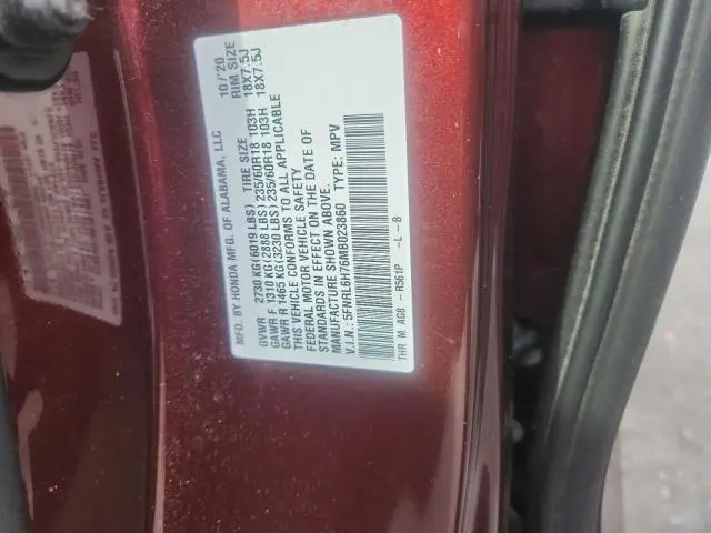 2021 HONDA ODYSSEY EXL  