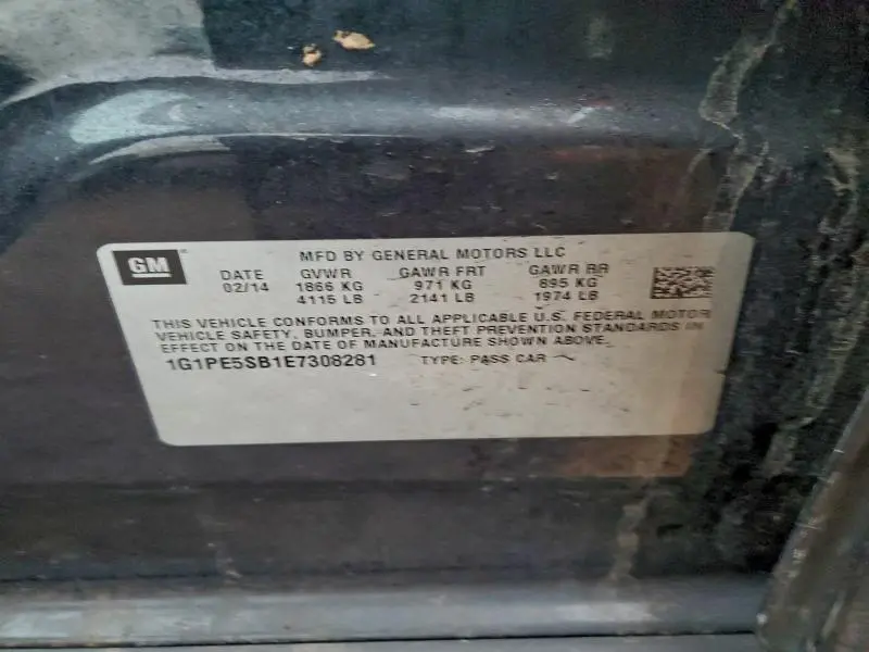 2014 CHEVROLET CRUZE LT  