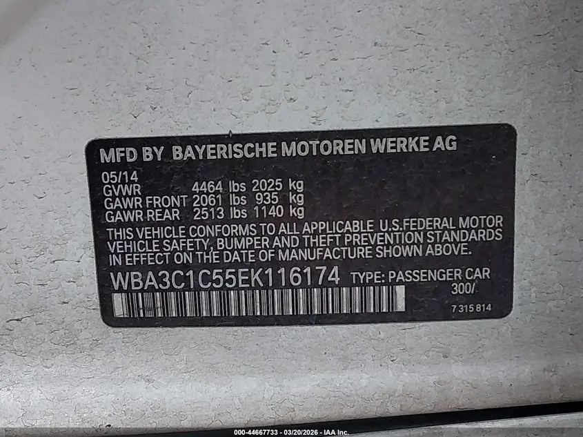 2014 BMW 328I  