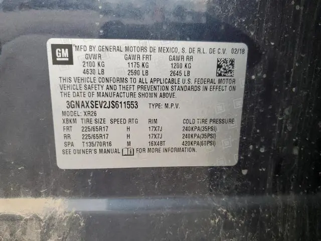 2018 CHEVROLET EQUINOX LT