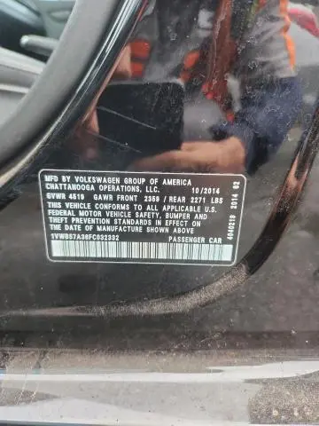 2015 VOLKSWAGEN PASSAT SE