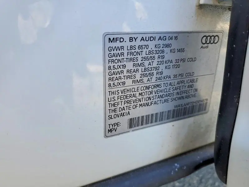 2017 AUDI Q7 PREMIUM PLUS  