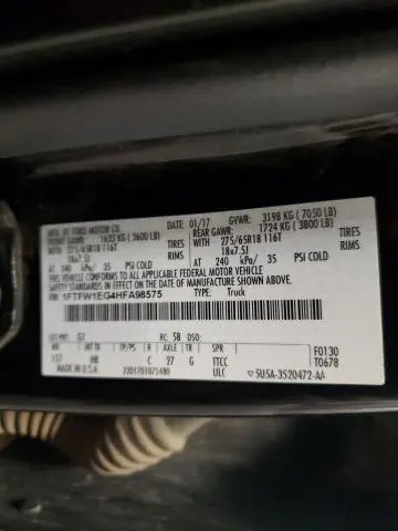 2017 FORD F150 SUPERCREW  