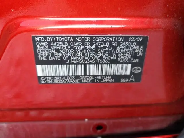 2010 LEXUS IS 250  