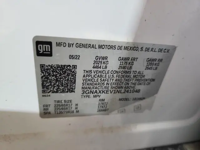 2022 CHEVROLET EQUINOX LT  