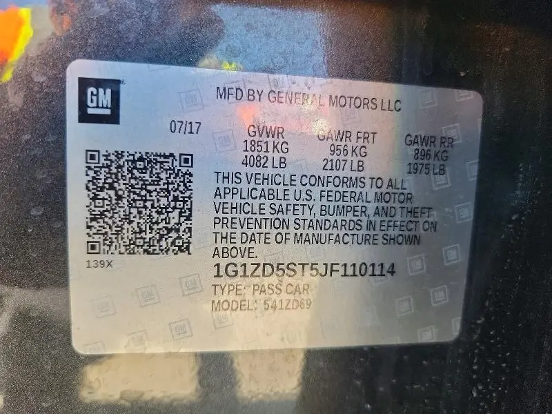 2018 CHEVROLET MALIBU LT  