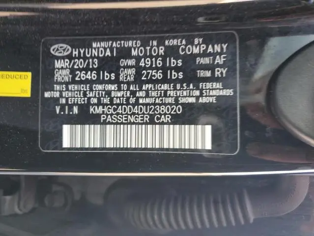 2013 HYUNDAI GENESIS 3.8L  