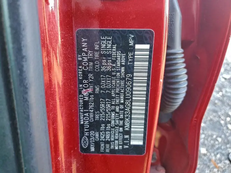 2020 HYUNDAI KONA LIMITED  