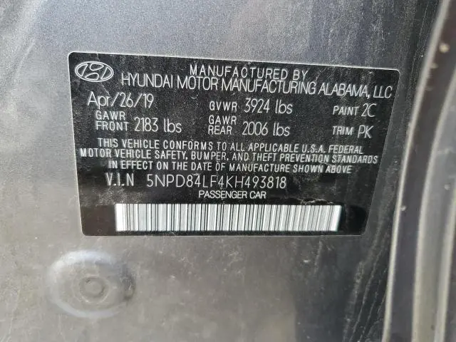 2019 HYUNDAI ELANTRA SEL  