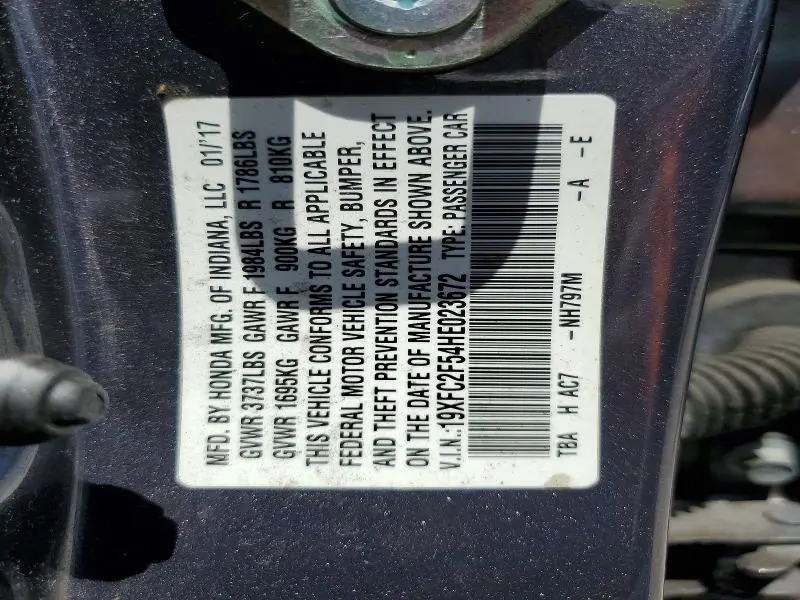 2017 HONDA CIVIC LX  