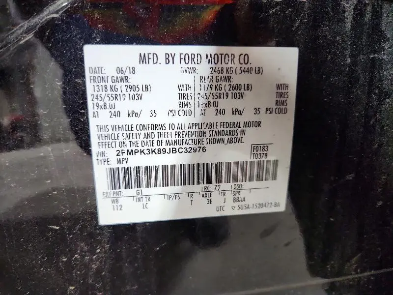 2018 FORD EDGE TITANIUM  