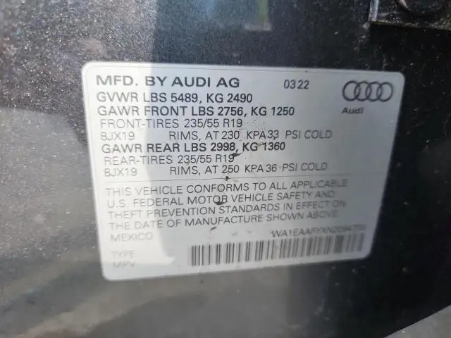 2022 AUDI Q5 PREMIUM PLUS 45