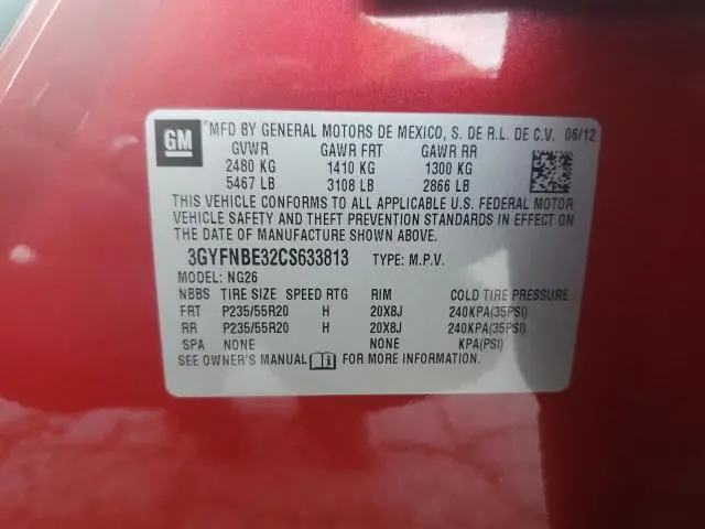 2012 CADILLAC SRX PERFORMANCE COLLECTION  