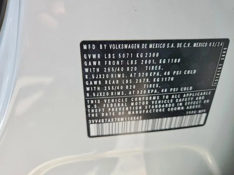 2024 VOLKSWAGEN TIGUAN SEL R-LINE BLACK  