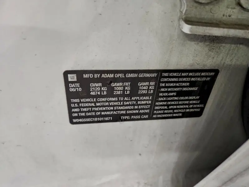 2011 BUICK REGAL CXL  