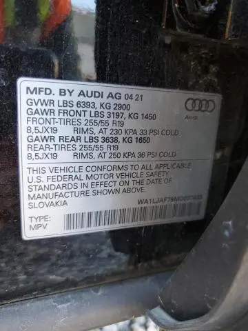 2021 AUDI Q7 PREMIUM PLUS  