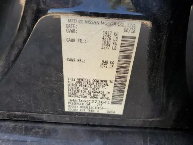 2018 NISSAN ALTIMA 2.5  