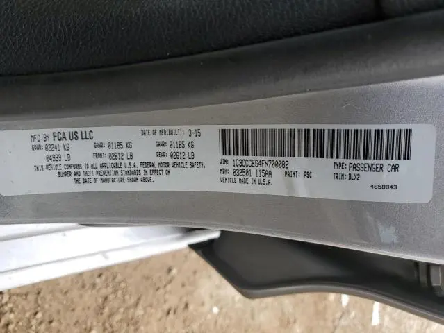 2015 CHRYSLER 200 C  
