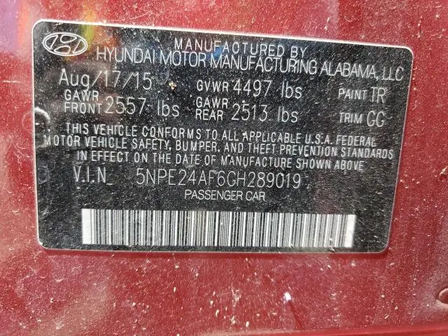 2016 HYUNDAI SONATA SE  