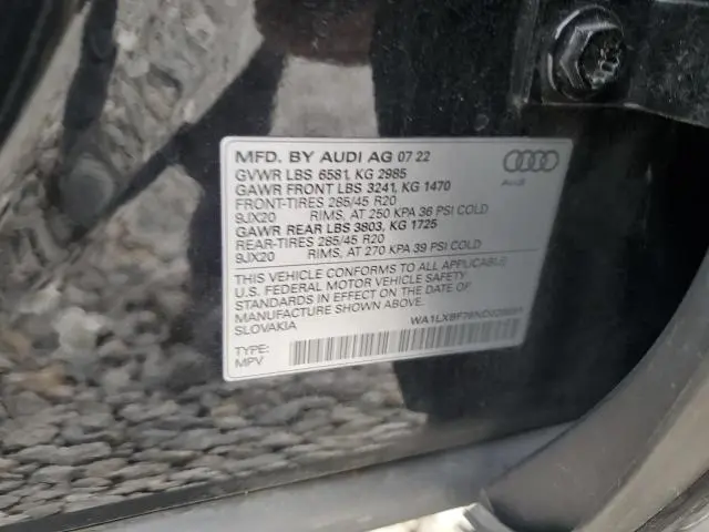 2022 AUDI Q7 PREMIUM PLUS  