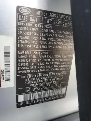 2014 LAND ROVER RANGE ROVER SPORT HSE  