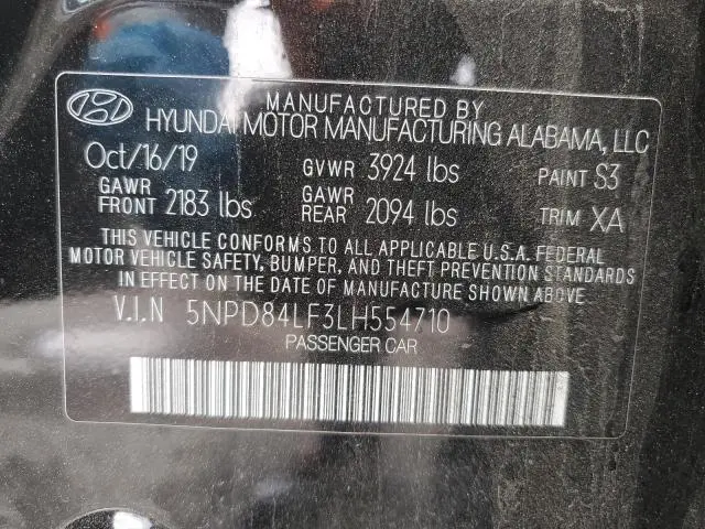 2020 HYUNDAI ELANTRA SEL