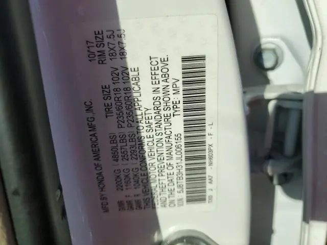 2018 ACURA RDX   