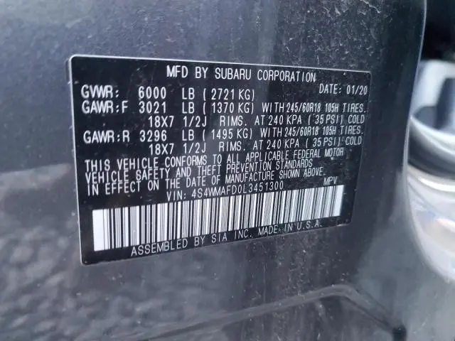 2020 SUBARU ASCENT PREMIUM  