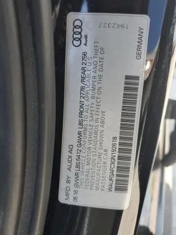 2016 AUDI A6 PREMIUM PLUS  