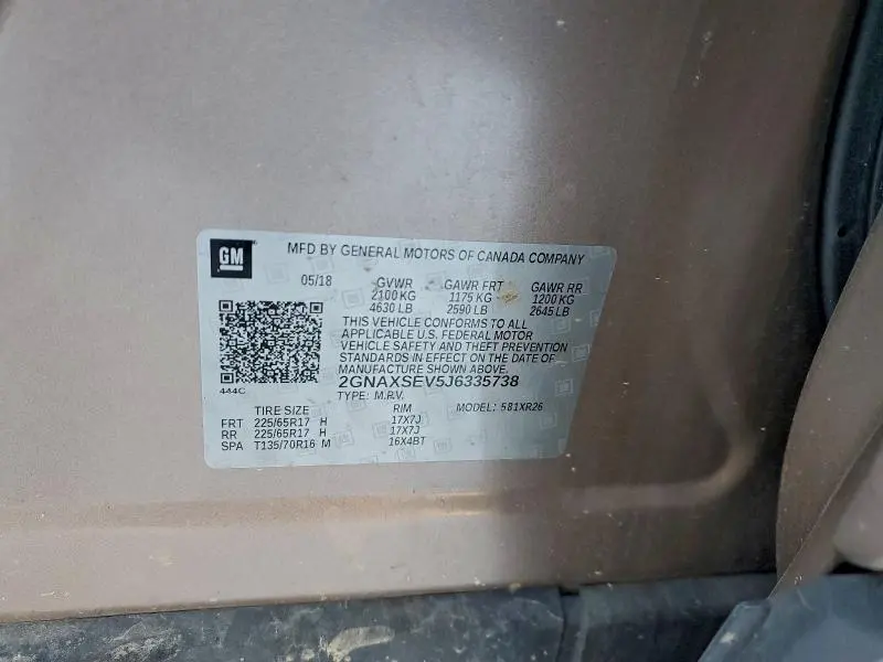 2018 CHEVROLET EQUINOX LT  