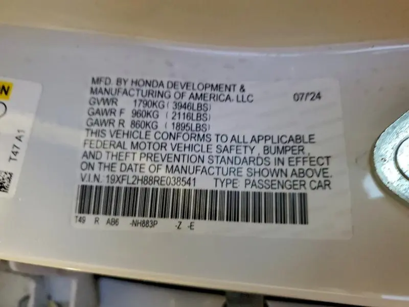 2024 HONDA CIVIC SPORT  