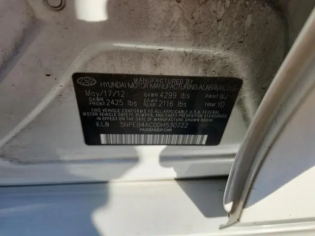 2013 HYUNDAI SONATA GLS  