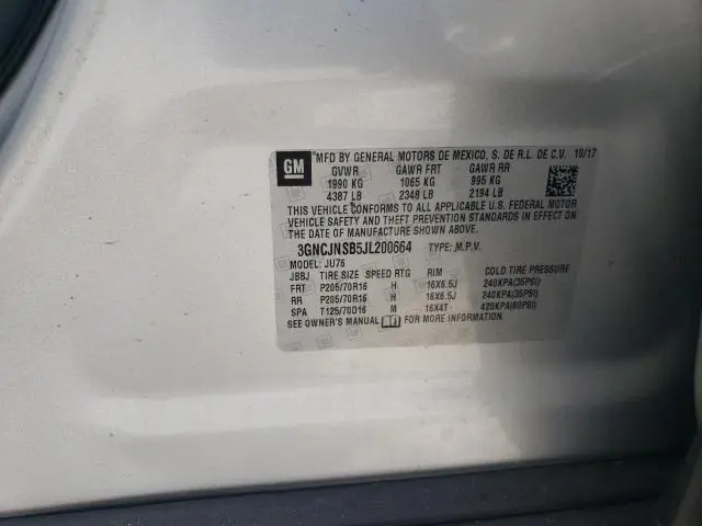 2018 CHEVROLET TRAX LS  