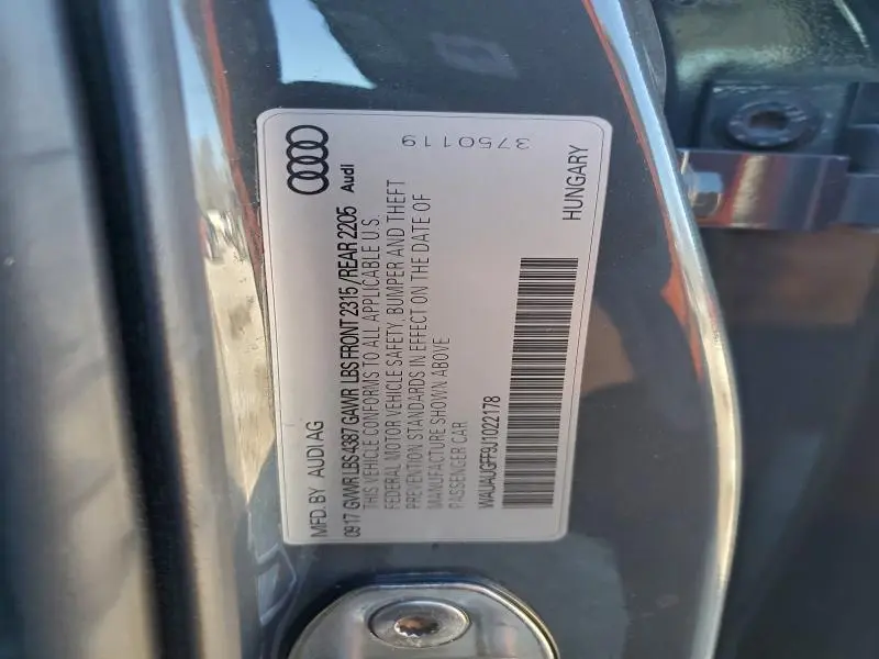 2018 AUDI A3 PREMIUM  