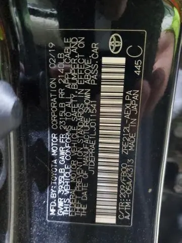 2020 TOYOTA COROLLA LE  