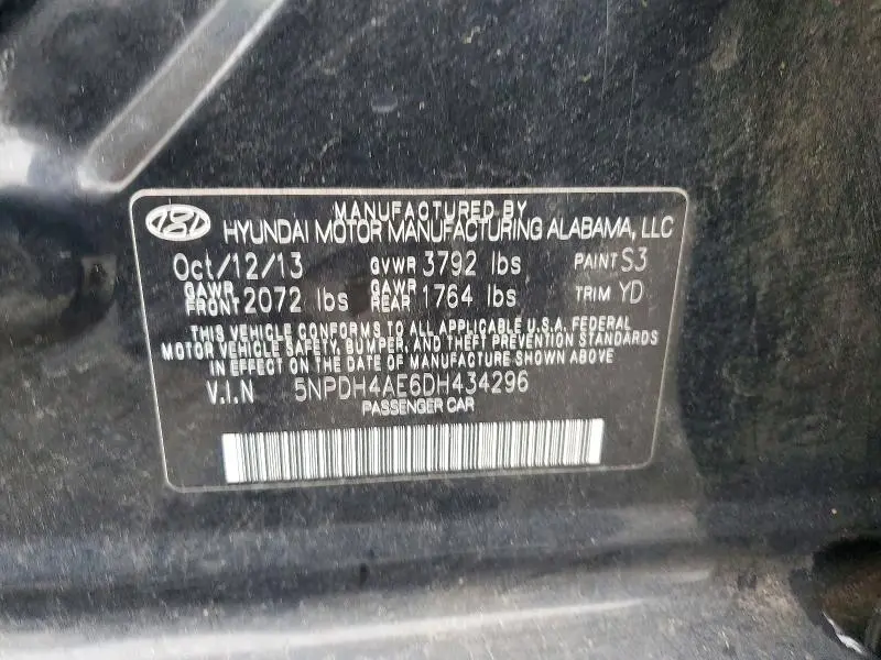 2013 HYUNDAI ELANTRA GLS  