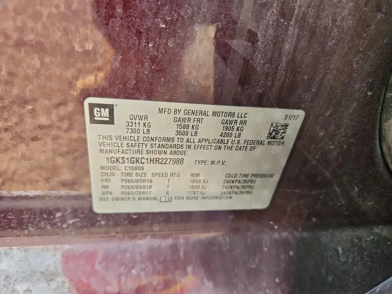 2017 GMC YUKON XL C1500 SLT  