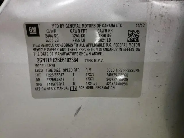 2014 CHEVROLET EQUINOX LT  