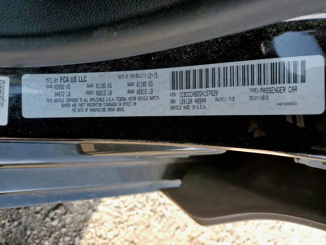 2016 CHRYSLER 200 LIMITED  