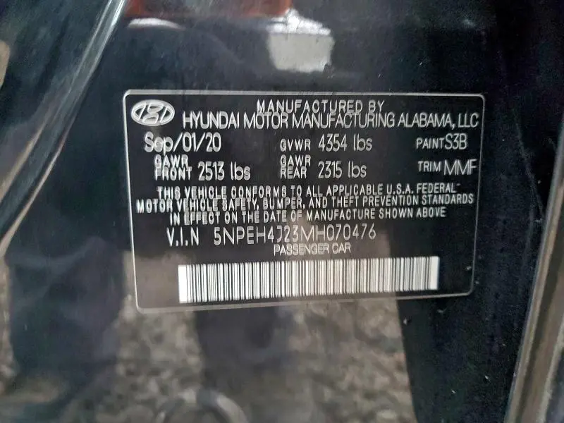 2021 HYUNDAI SONATA LIMITED  