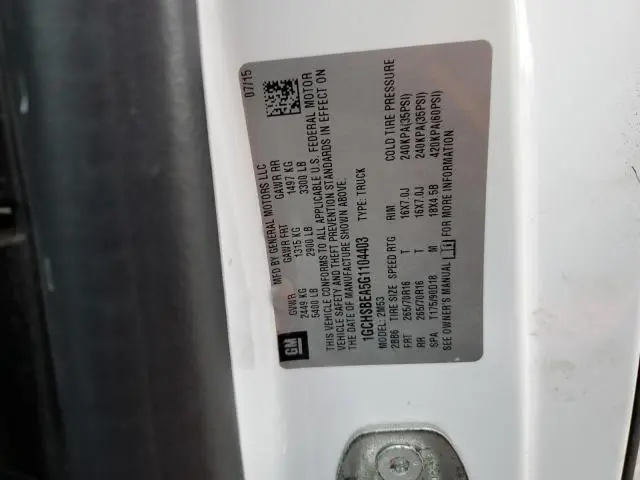 2016 CHEVROLET COLORADO   