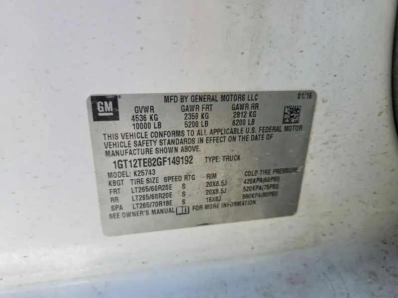 2016 GMC SIERRA K2500 SLT  