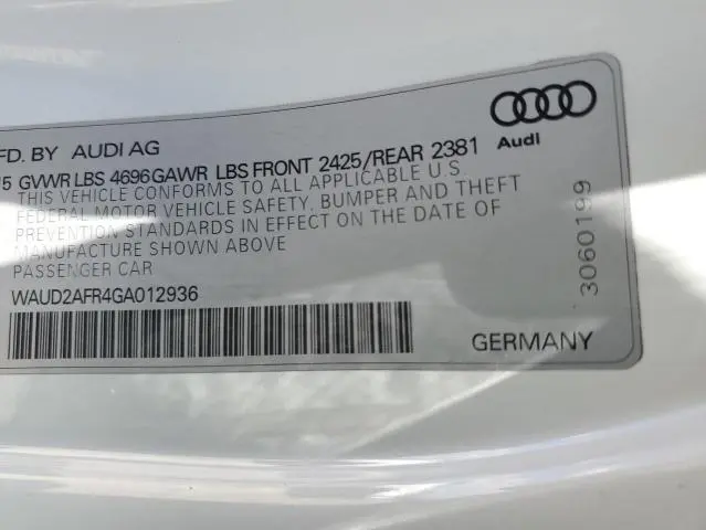 2016 AUDI A5 PREMIUM PLUS S-LINE  