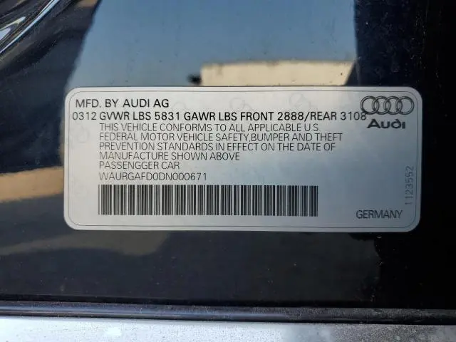 2013 AUDI A8 L QUATTRO  