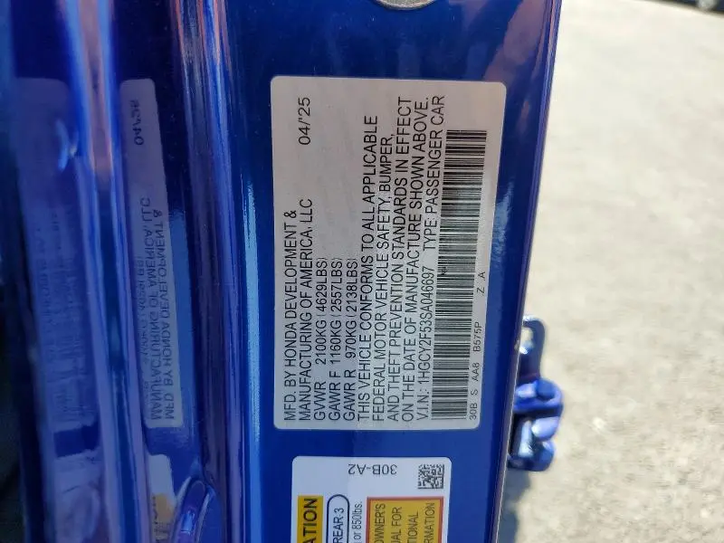 2025 HONDA ACCORD HYBRID SPORT  