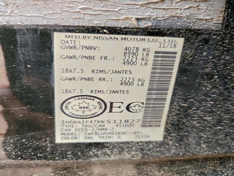 2019 NISSAN TITAN XD SL  