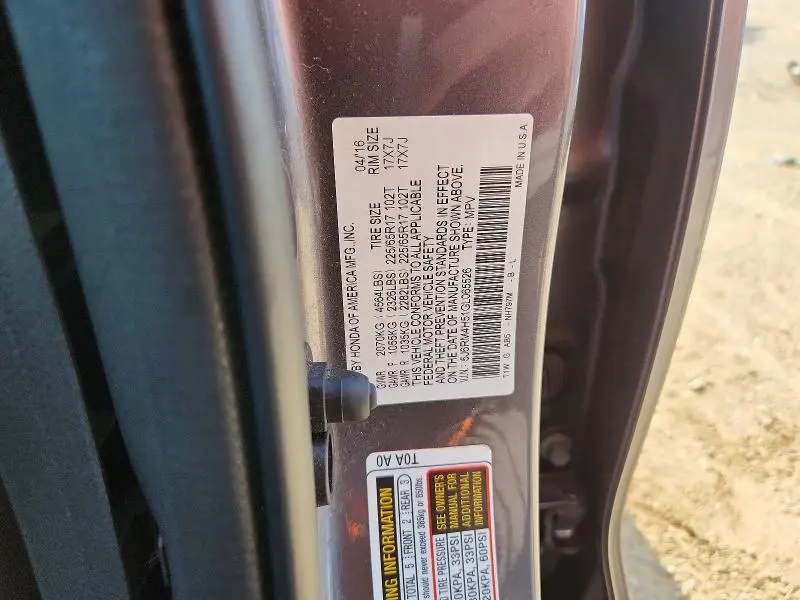2016 HONDA CR-V EX  