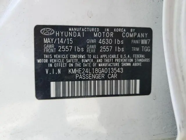 2016 HYUNDAI SONATA HYBRID  